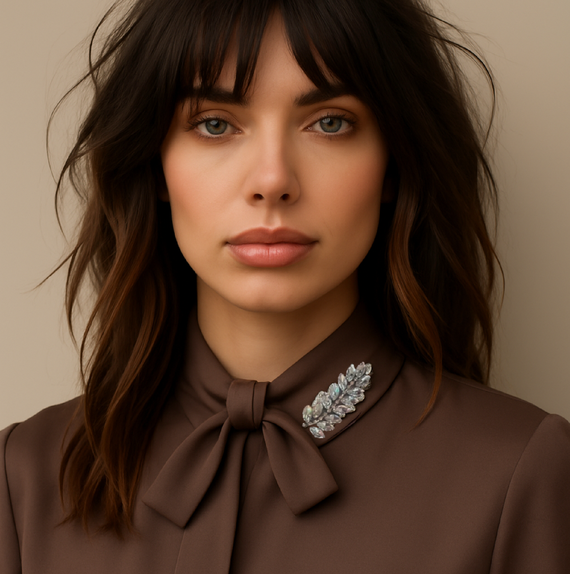 embellished neck blouse