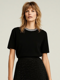 Diamante neck jumper